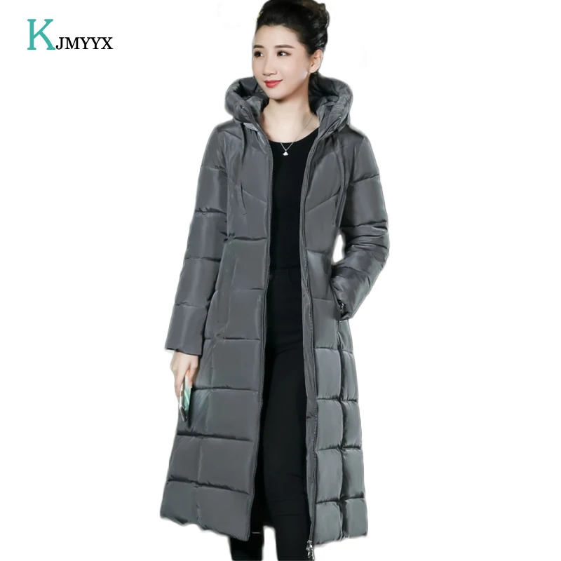 KJMYYX большой размер 6XL зимняя женская хлопковая куртка с капюшоном пальто