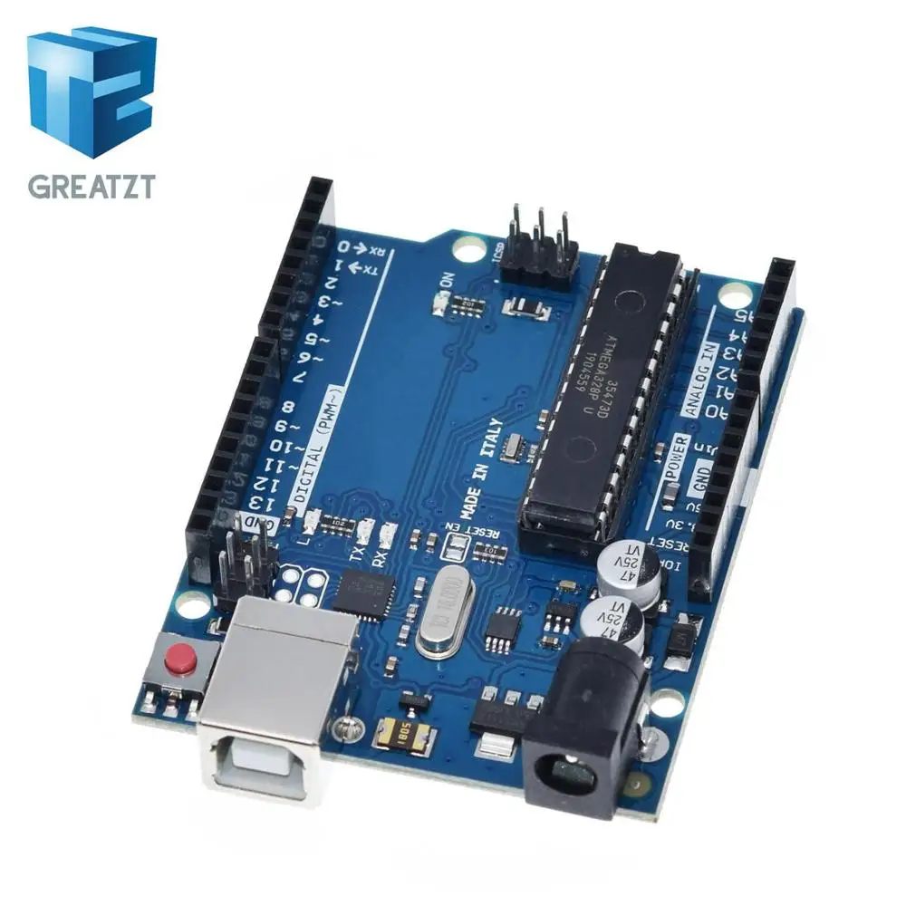 Официальная коробка GREATZT UNO R3 ATMEGA16U2 + чип MEGA328P для платы разработки Arduino USB кабель 1