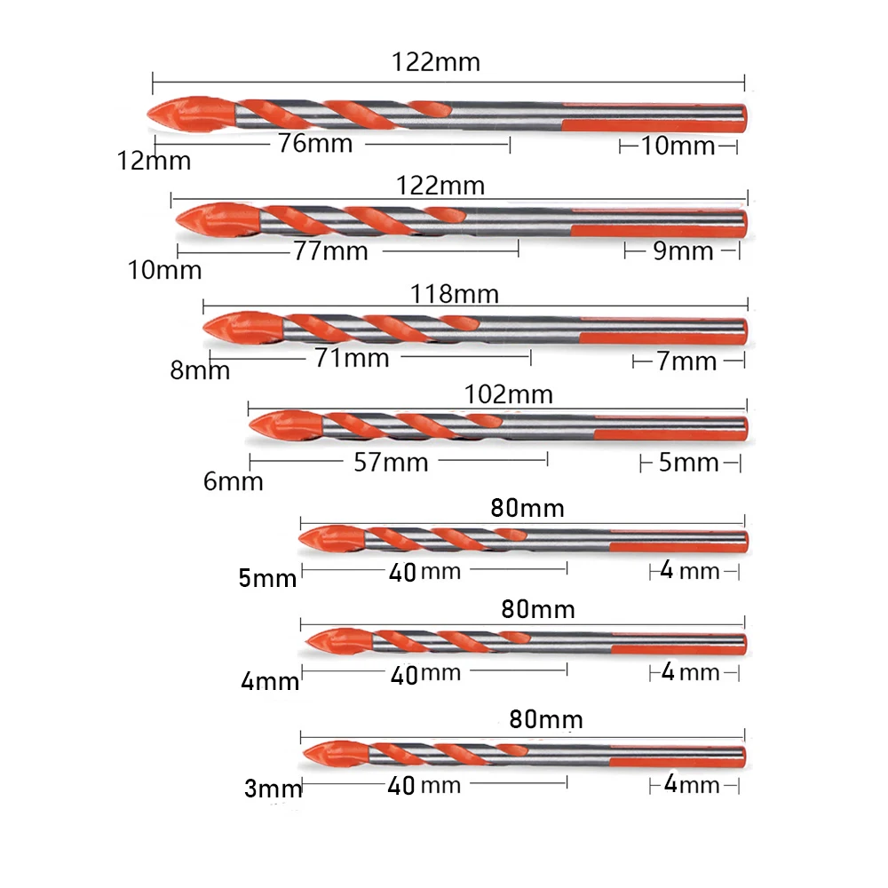 1 шт. 3 мм 12 электрические инструменты Алмазная дрель молоток бетонная