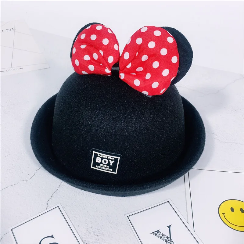 Осенне-зимняя однотонная шерстяная шапка для девочек и мальчиков модные