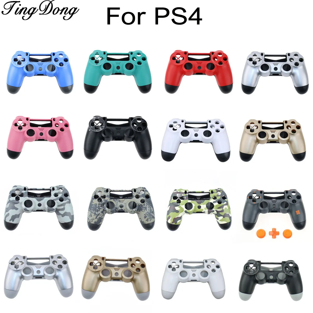 TingDong Замена JDM-001 корпус контроллера для Playstation 4 PS4 контроллер Передняя Крышка
