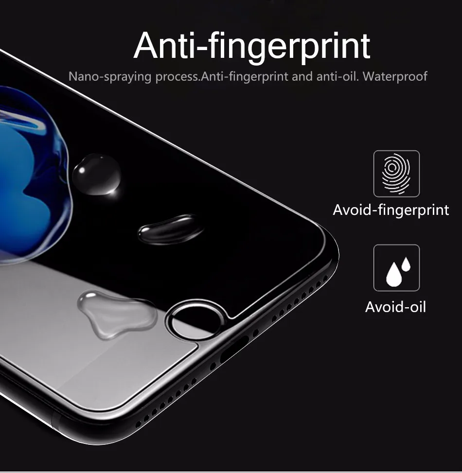 Wolfsay-Protector de pantalla ultrafino para iphone 7, pel&iacute;cula de vidrio templado para iphone 7, 4,7 pulgadas, 2 uds.-2