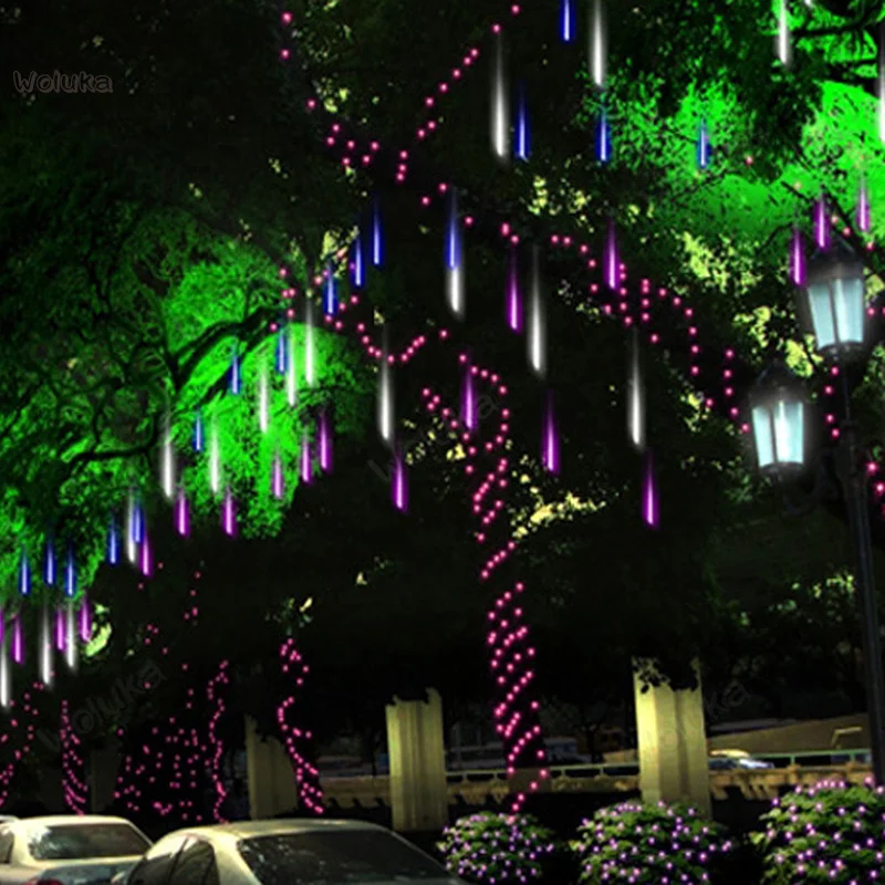 Светодиодный Метеоритный душ лампа наружная Водонепроницаемая декоративная