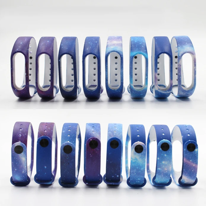 Новый звездный узор mi band 2 аксессуары pulseira ремешок замена силиконовый для xiaomi mi2