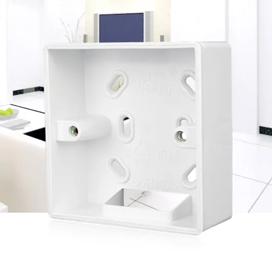 

Fireproof PVC Outfit Junction Box Mounting Box for 86mm Square Wall Switch Socket Installing Bottom Box