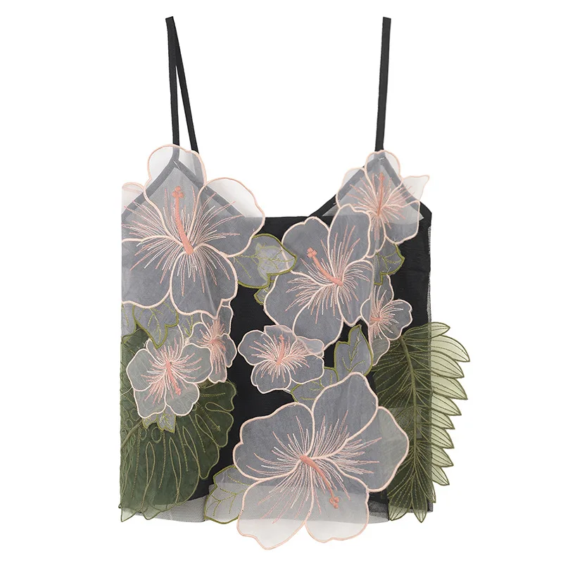 2018 ранняя Летняя мода новая Прозрачная Кружевная трехмерная Цветочная