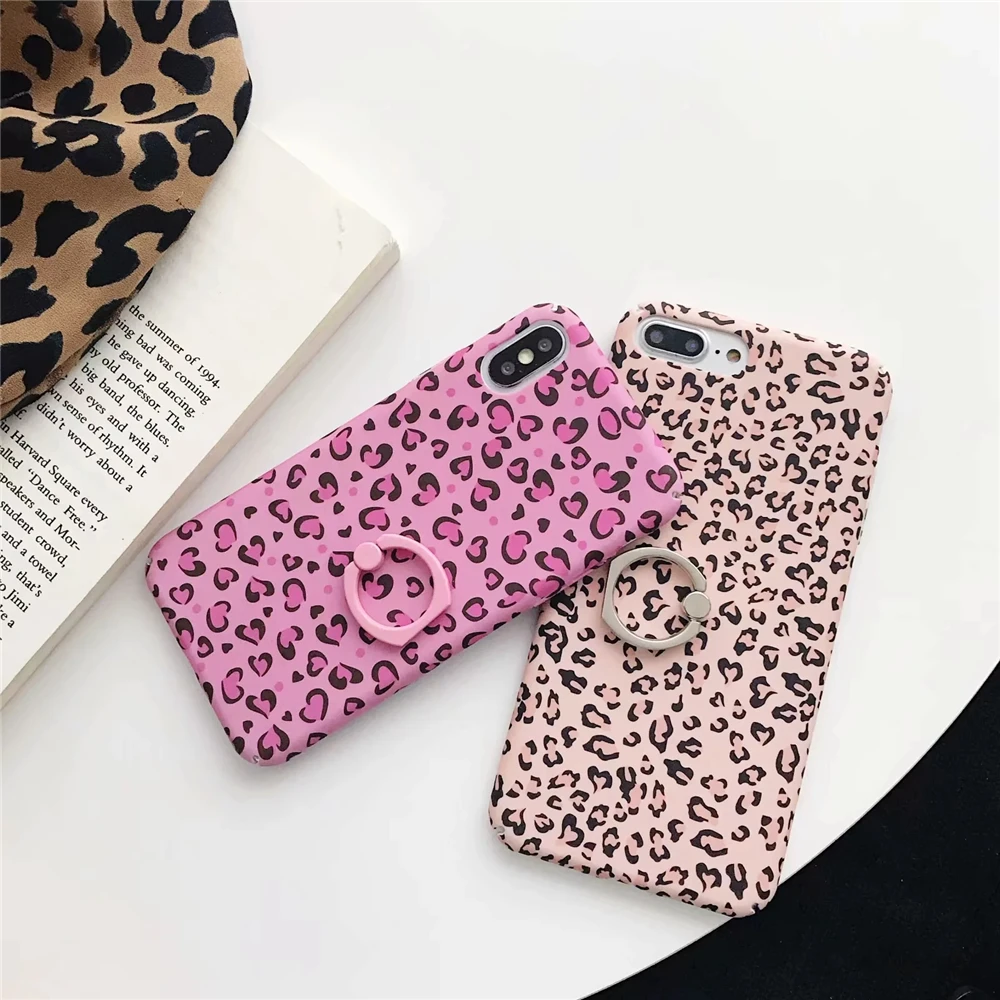 For iphone 6s 6 7 8 Plus / XS MAX/XR luxury Fashion Leopard Print hone Case High quality Stand Holder Cover 6S |