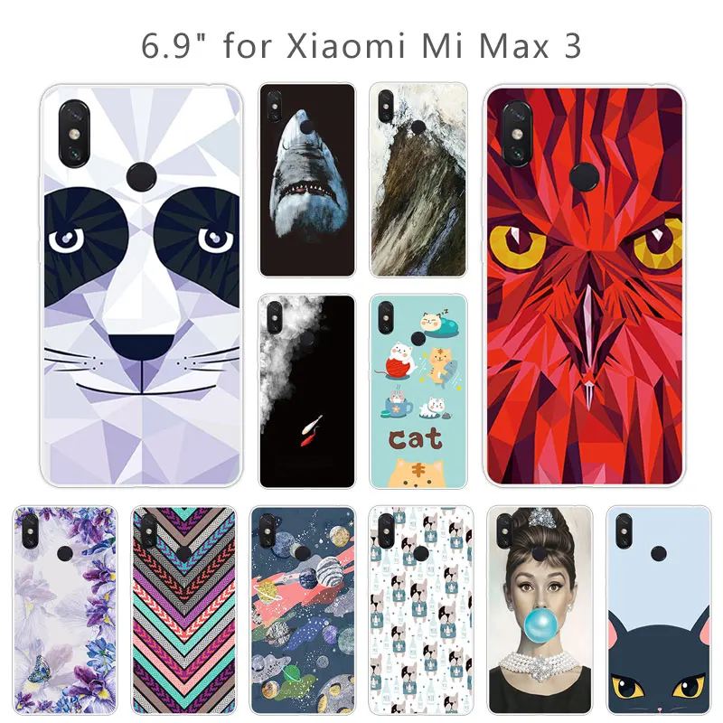 Чехлы для телефонов Xiaomi Mi MAX 3 чехол задняя крышка Fundas мягкий силиконовый из ТПУ