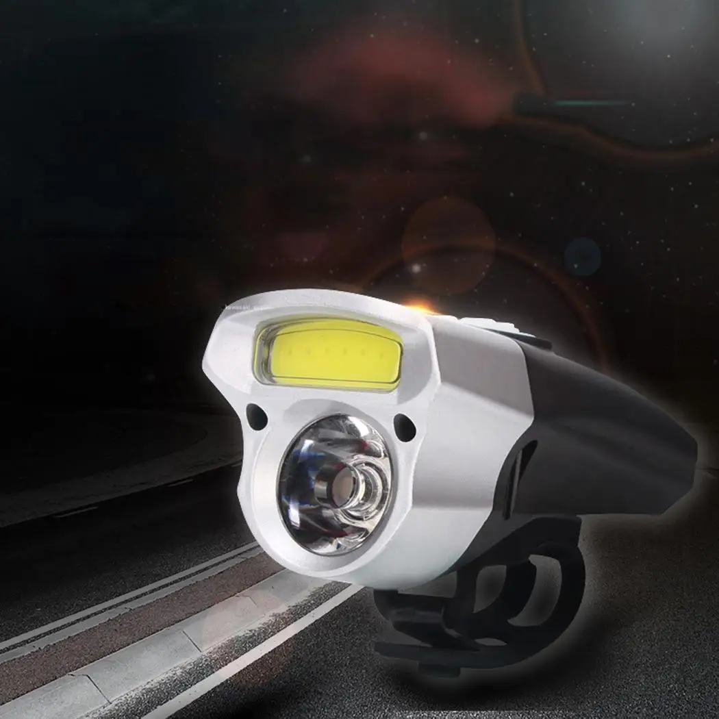 Перезаряжаемая Водонепроницаемая USB светодиодная велосипедная фара 150 градусов