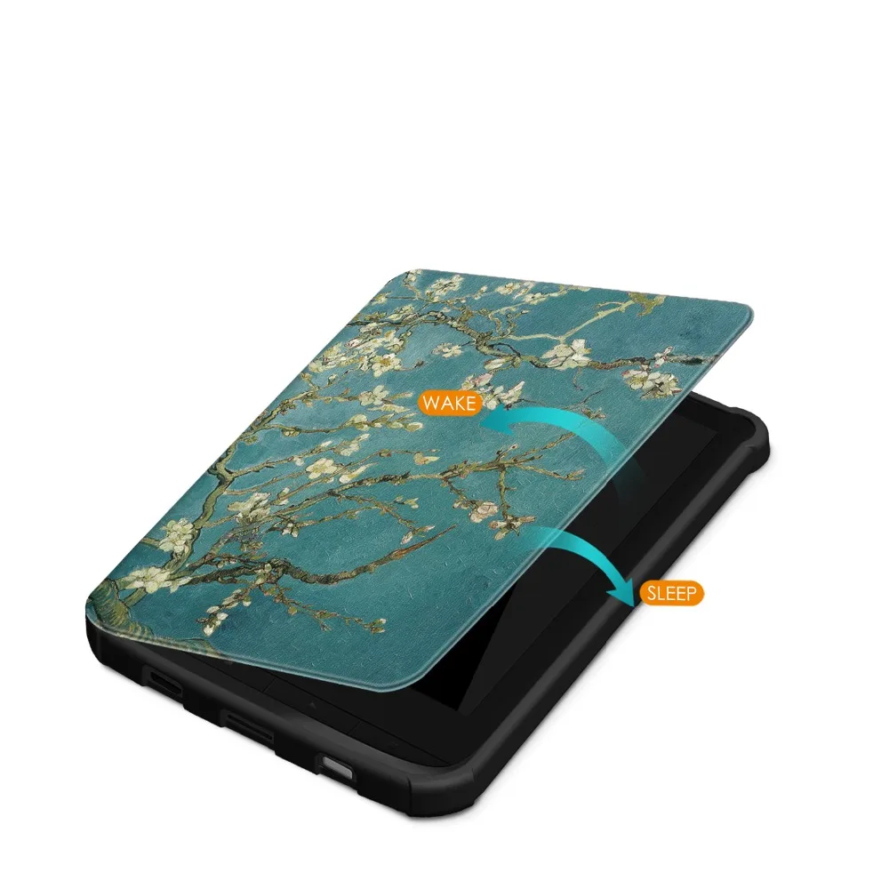 Универсальный чехол-Обложка для Amazon PocketBook Touch Lux 4 Wake Sleep Print Флип кожаный чехол для Amazon Pocketbook 627 616 632