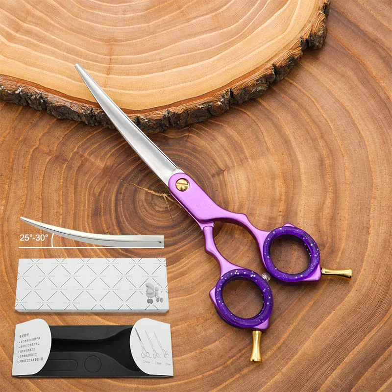 Purple 6INCH Curved Ножницы для стрижки собак изогнутые 6 дюймов ножницы для стрижки кошек изогнутые ножницы для стрижки собак изогнутые ножницы для стрижки кошек изогнутые Новые - Цвет: Purple 6INCH Curved