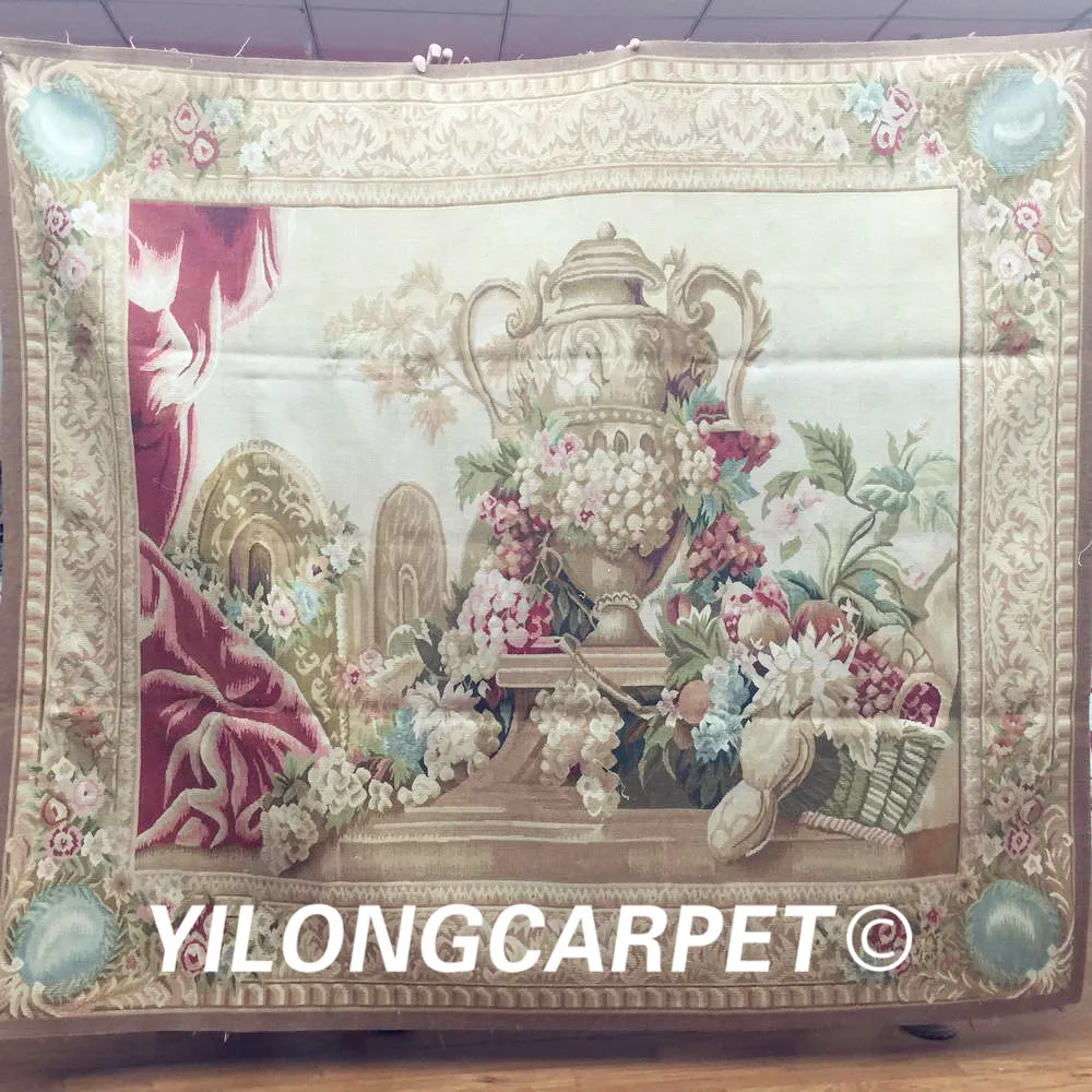 Yilong 5 2 'x 6' Гобеленовая Картина гобелен из чистой шерсти ручной работы Aubusson