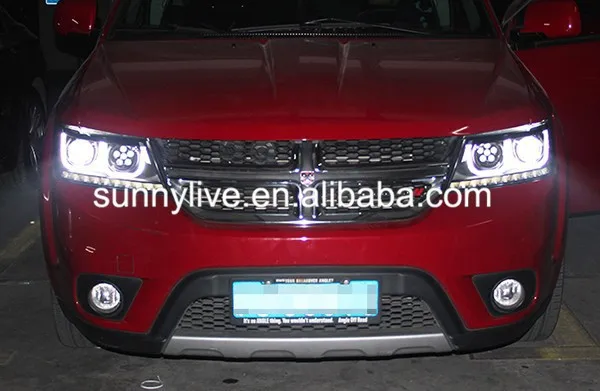 Для Dodge Journey JCUV светодиодный головной фонарь 2009- лет U Тип правая сторона один ПК