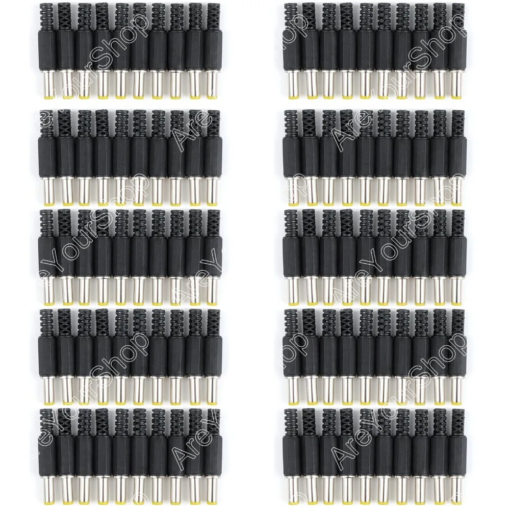 

Areyourshop 100 Pcs DC 14mm 5.5 X 2.5mm Power Plug Socket Soldering Connectors Black