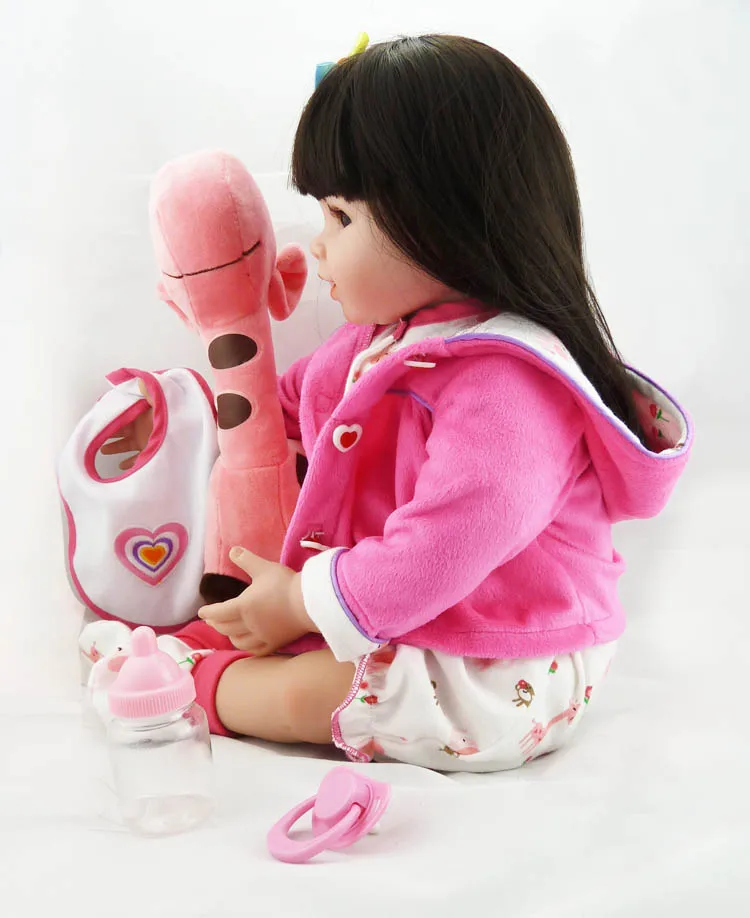 Lovely girl doll reborn 20&quot pink princess babies set silicone vinyl dolls best children birthday gift bonecas | Игрушки и хобби