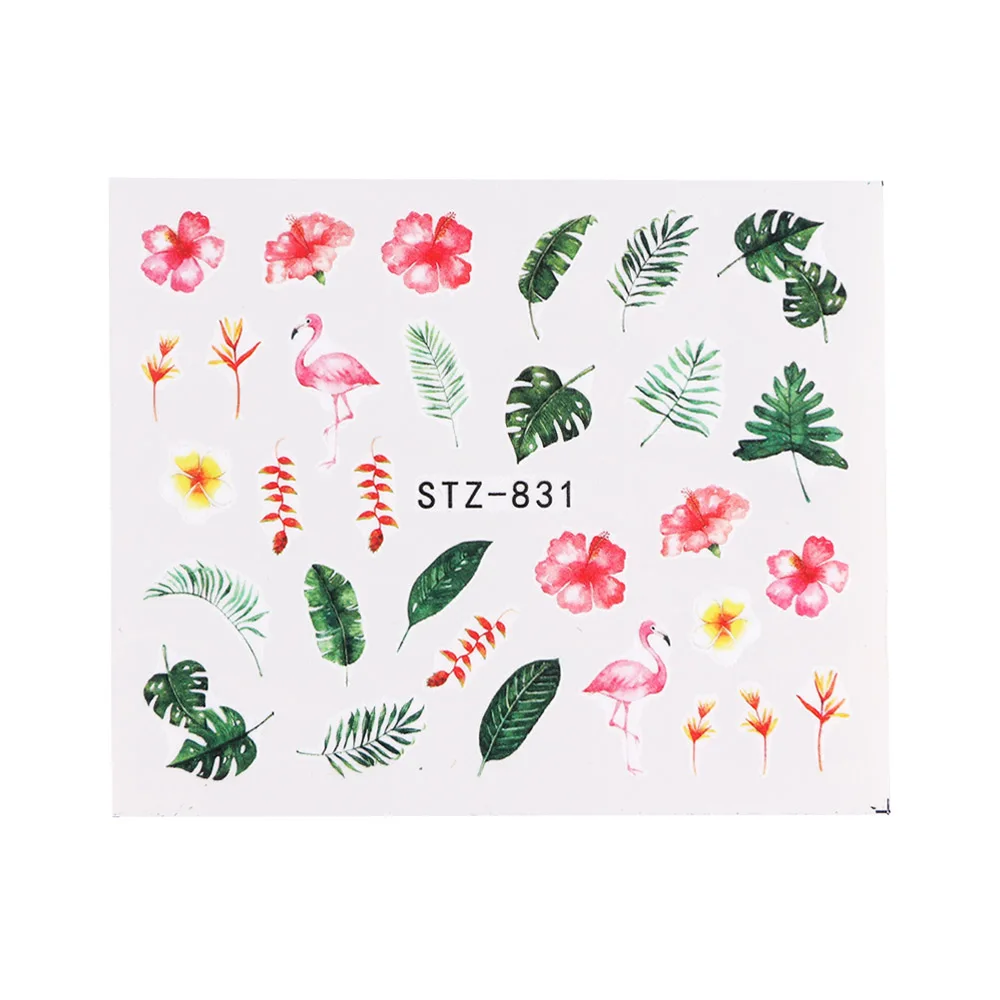 1 шт стикер для ногтей бабочка цветок переводная наклейка Слайдеры для украшения ногтей тату Маникюр обертывания инструменты Tip JISTZ508 - Цвет: STZ831