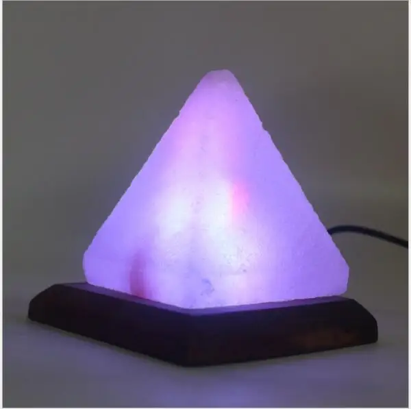 Гималайская пирамида соленая лампа 220 В ночная для спальни автомобиля может