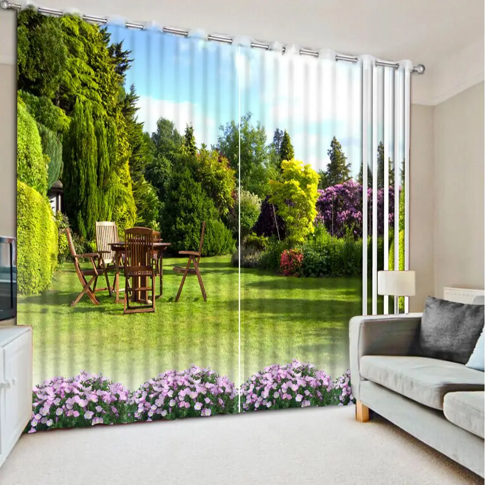 

photo curtains 3d customize Grassland forest modern living room bedroom window curtains