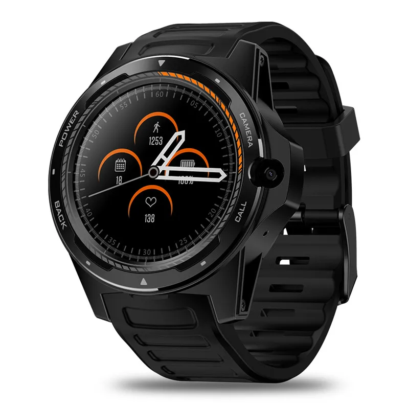 black Zeblaze Thor 5 новая 1,39 дюймовая двойная система 4G Смарт-часы Android gps wifi сердечного ритма 8MP камера 545 мАч спортивные умные часы PK LEM9 - Цвет: black