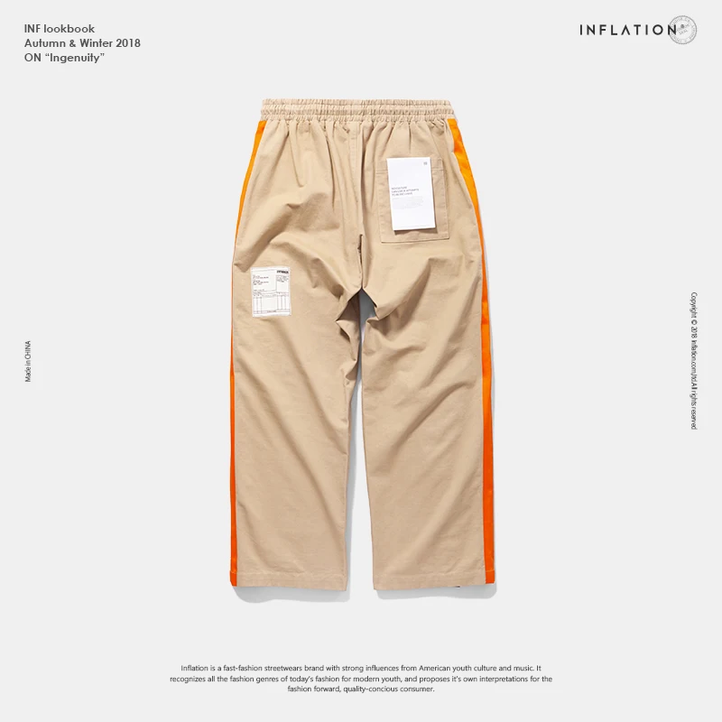 kahali INFLATION Fluorescence Side Straight Casual Pants Streetwear Hip hop Swag Loose Fit Cargo Pants Cotton Brand Trousers 8863W - Цвет: kahali