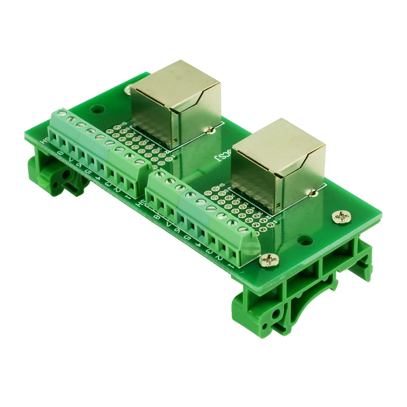 RJ45 8P8C коммутационная плата RJ45 домкраты RJ45 к клеммному блоку адаптер и 2*8 контактов клеммный блок s горизонтальный и вертикальный разъем