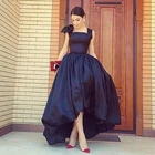 Модные черные пухлый официальный юбки платье для женщин на заказ длиной до пола длинная юбка макси Асимметричная Высокая Низкая вечерняя юбка для выпускного вечера