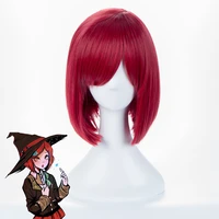 danganronpa v3 killing harmony yumeno himiko wine bangs bob anime cosplay hair wig 35cm wig cap