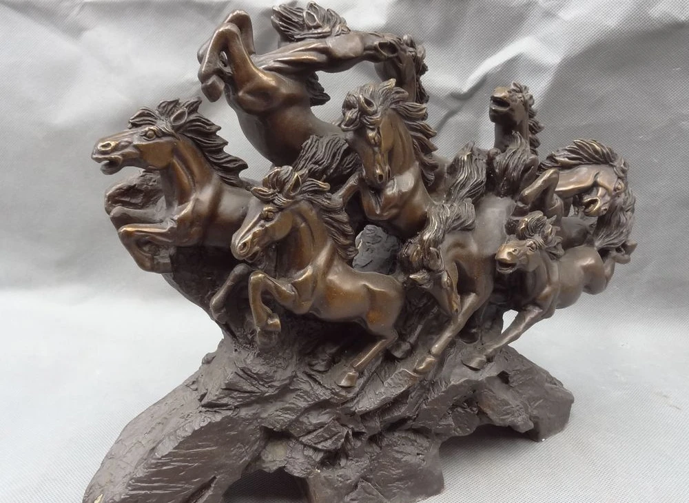 SCY 12 &quotкитайские бронзовые украшения богатство животных Год зодиака 9 прыжок