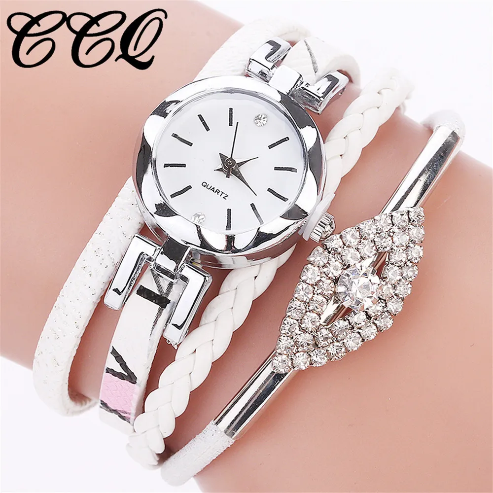Montre Femme CCQ модные часы для женщин девочек Аналоговые кварцевые наручные часы женская одежда браслет часы Reloj Mujer Relogio Feminino