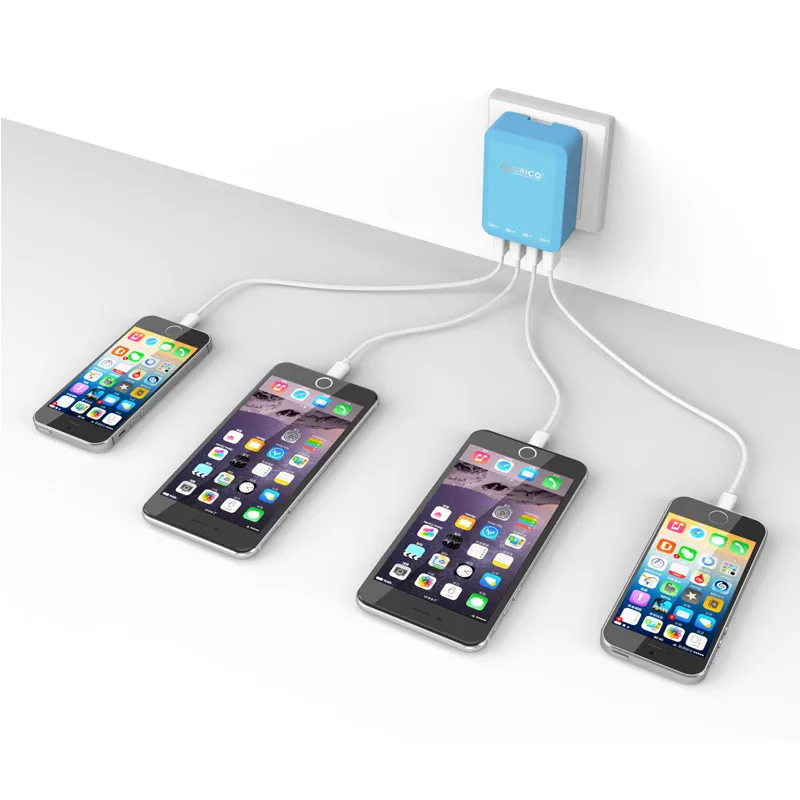 USB зарядное устройство ORICO 4 порта умное для Samsung Xiaomi Huawei планшета устройство|charger