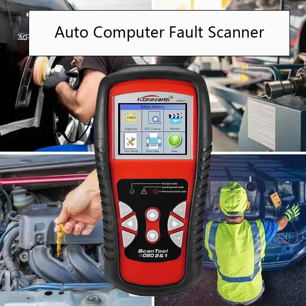 KW830 OBD2 автомобиля Устранение неполадок сканер неисправностей диагностический