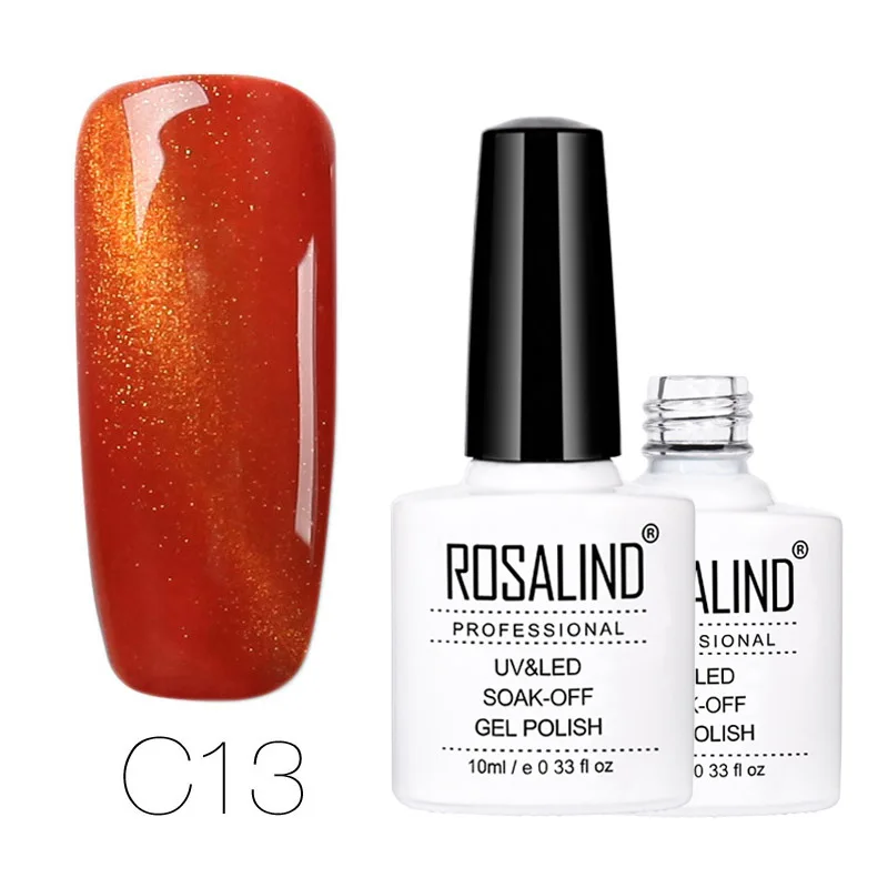 C13 ROSALIND гель 1S 3D кошачий глаз Гель-лак для ногтей магнитный эффект цветной гель для ногтей впитывающий лак УФ-гель для ногтей - Цвет: C13