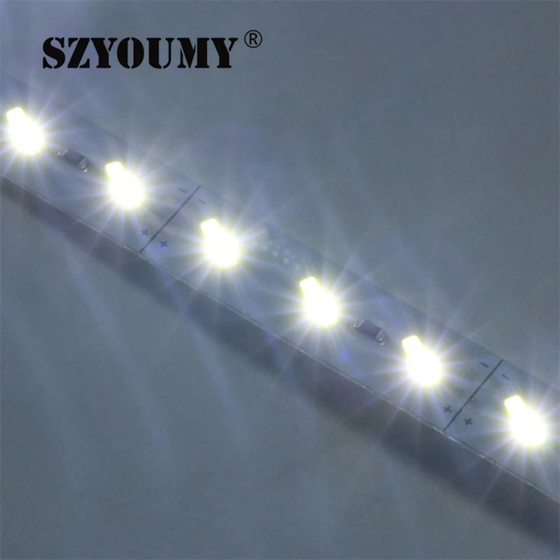 

SZYOUMY Super Bright LED light DC12V 72led SMD 7020 Led rigid Strip light WHITE Aluminum Alloy For Display or house decoration