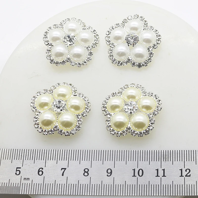 TYNUOMI Горячая 10 шт/lot26MM круглая пуговица с хрусталем и жемчужиной одежды Швейные