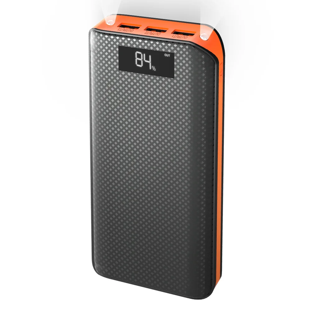 orange Внешний аккумулятор 20000 мАч Внешний аккумулятор 3 USB внешний аккумулятор для iPhone 6 6s 7 8 10 iPad samsung Xioami huawei sony LG htc Nokia - Цвет: orange