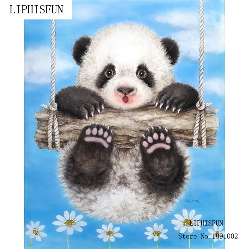 

Новый 5D DIY Алмазная картина "Милая панда" вышивка полностью квадратная Алмазная Вышивка крестом горный хрусталь мозаика картина домашний де...