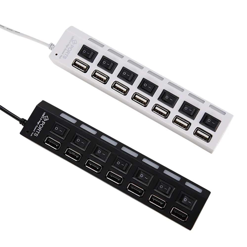 JDL A7 высокоскоростной Сверхтонкий разветвитель концентратор с USB кабелем usb хаб 7