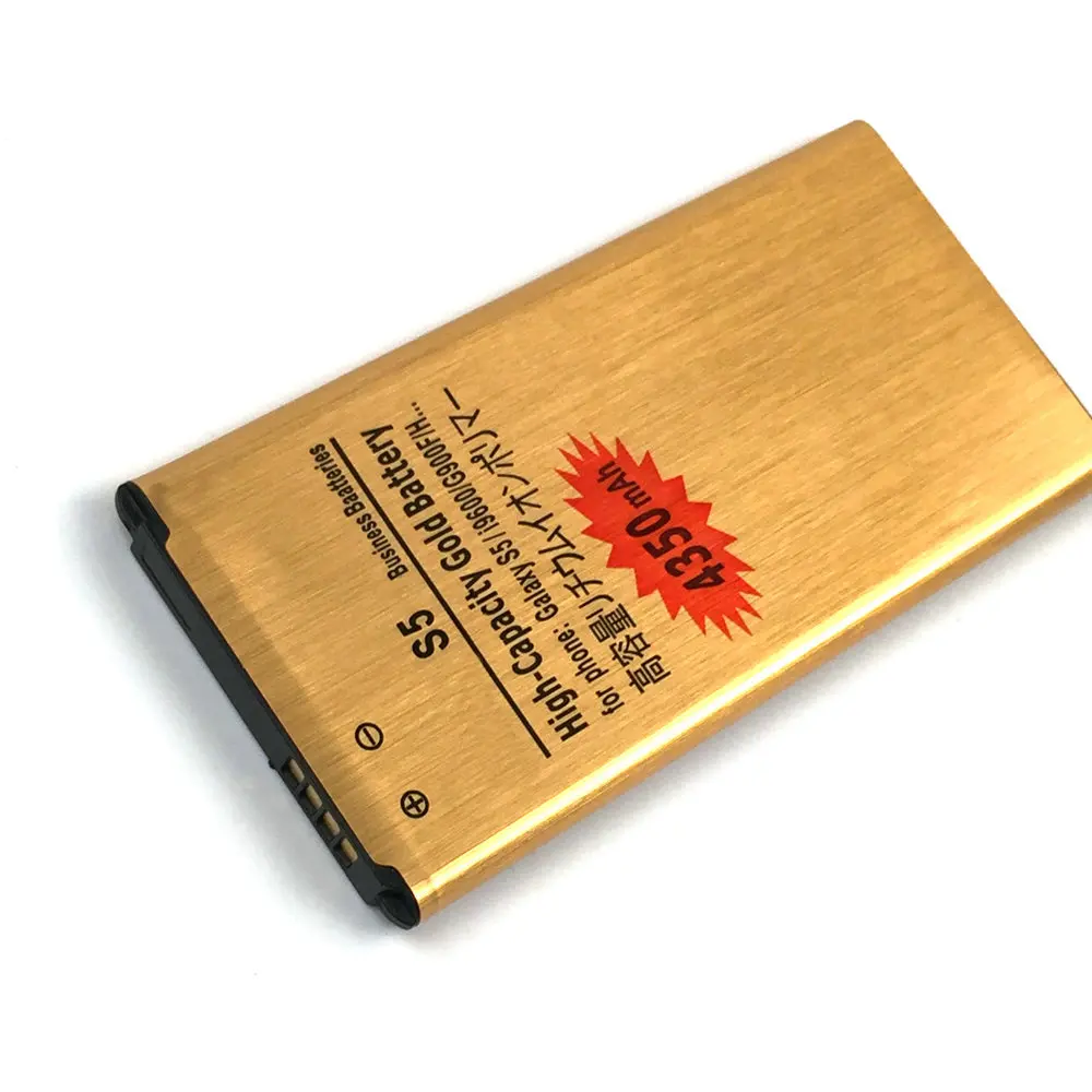 OHD новые 4350 мАч батарея золотого цвета для Samsung Galaxy S5 i9600 G900 G900F GT-i9600 SM-G900 SM-G900F EB-BG900BBE