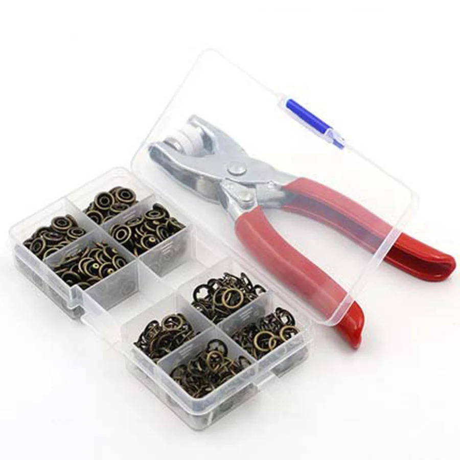 100 комплектов в коробке 9 5 мм Металлические Блестящие пуговицы-гвоздики полые