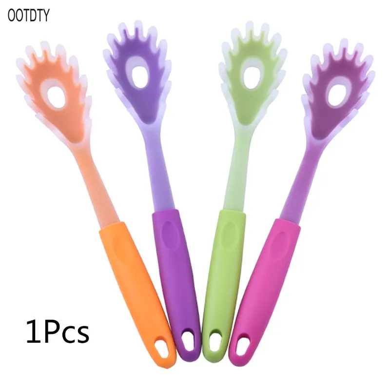 

Practical Silicone Plastic Handle Spaghetti Pasta Noodle Spoon Scoop Colander Kitchen Cooking Gadget Tools