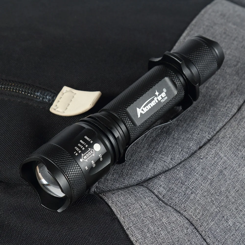 AloneFire TK200 мощный светодиодный светильник-вспышка xml L2 с подзарядкой от usb, тактический фонарь, светильник-вспышка для альпинизма