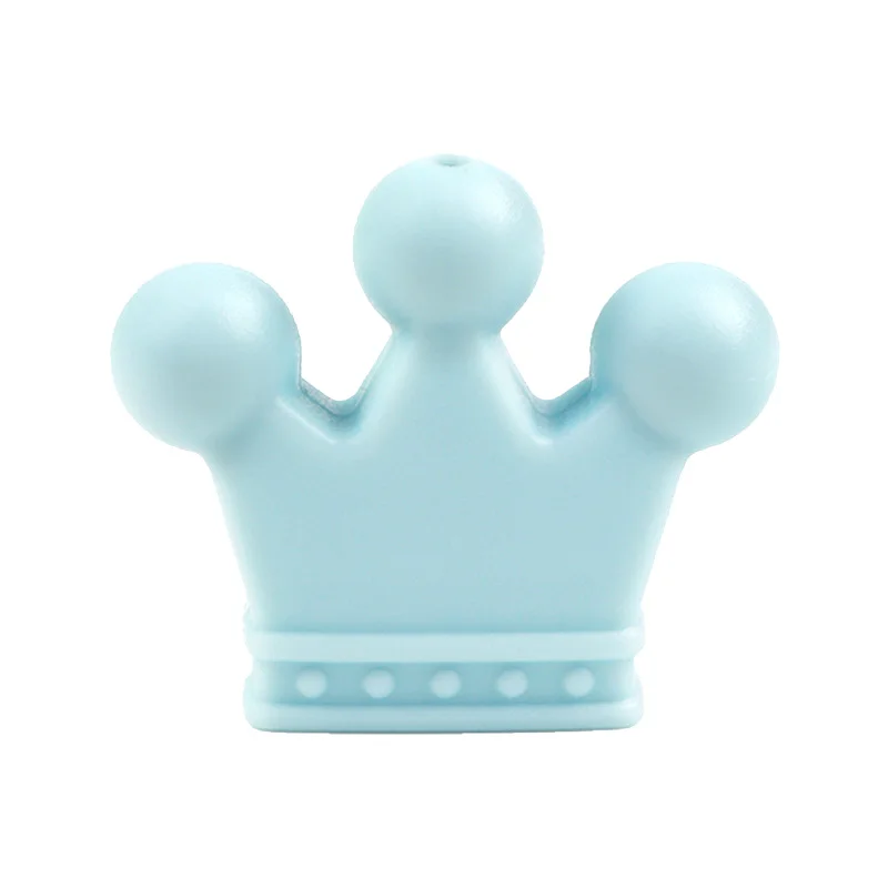 BOBO.BOX 5Pcs Crown Silicone Beads Baby Teething Colorful Baby Nursing Teethers Food Grade Teether Beads Baby DIY Pacifier Chain