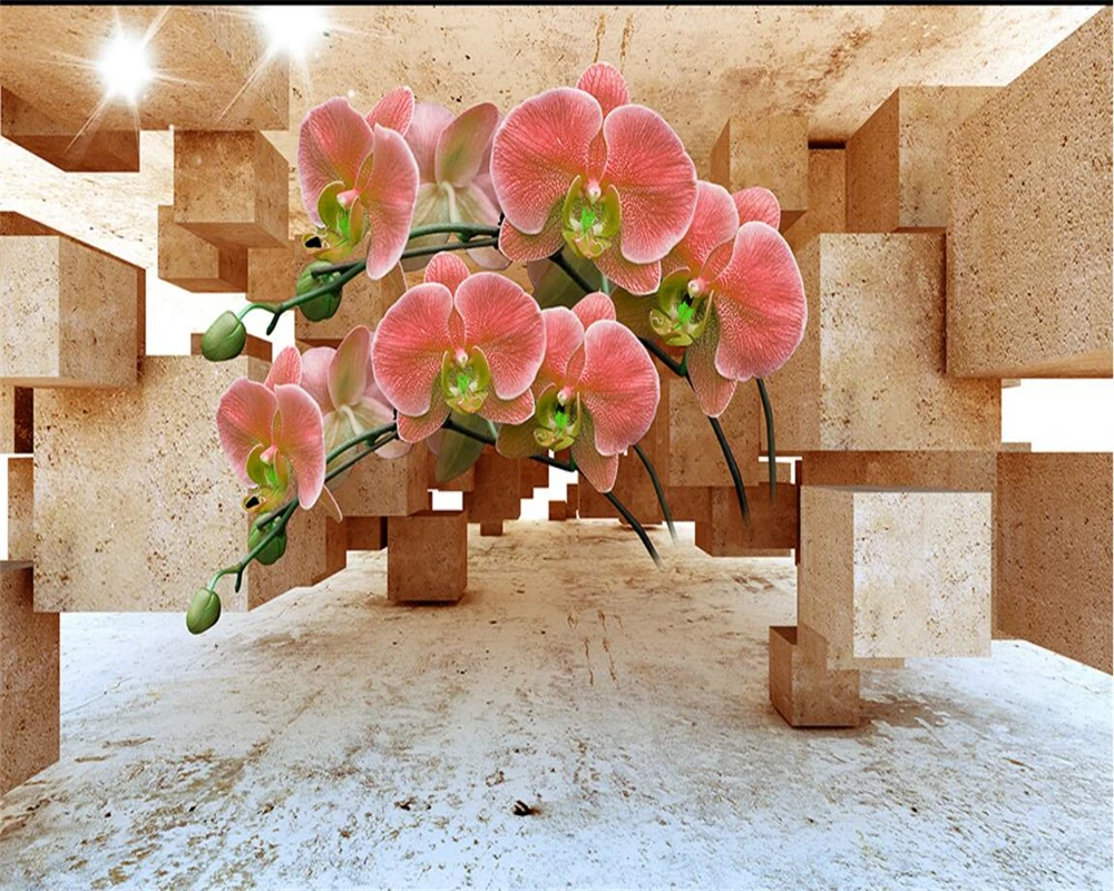 

Beibehang пользовательский большой 3d Магнолия фиолетовый расширение пространства фото роспись обои фоновые обои для гостиной