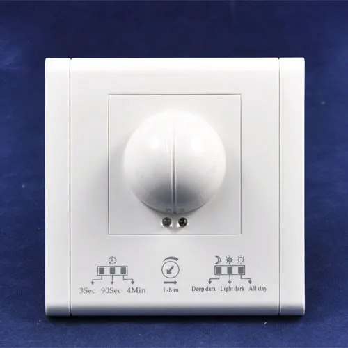 LED AC220V 50Hz 3secs-4mins Time Setting Fluorescent Lamp Lighting Wall Munted Type Microwave Radar Sensor Switch | Обустройство дома