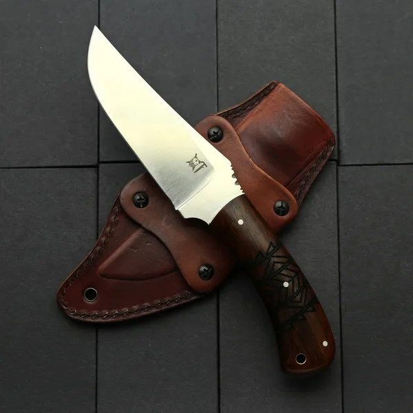 D2 Dalbergia wood BEKETEN тактика фиксированный нож для мытья камня DC53 или шлифовки D2 стальное лезвие G10 или деревянная ручка Открытый кемпинг охотничьи ножи для выживания - Цвет: D2 Dalbergia wood