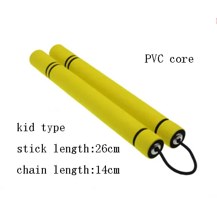 kid pvc core yellow Губка борьба нунчак Китай кунг-фу детей начинающих Практика нунчаку боевой тэквондо - Цвет: kid pvc core yellow