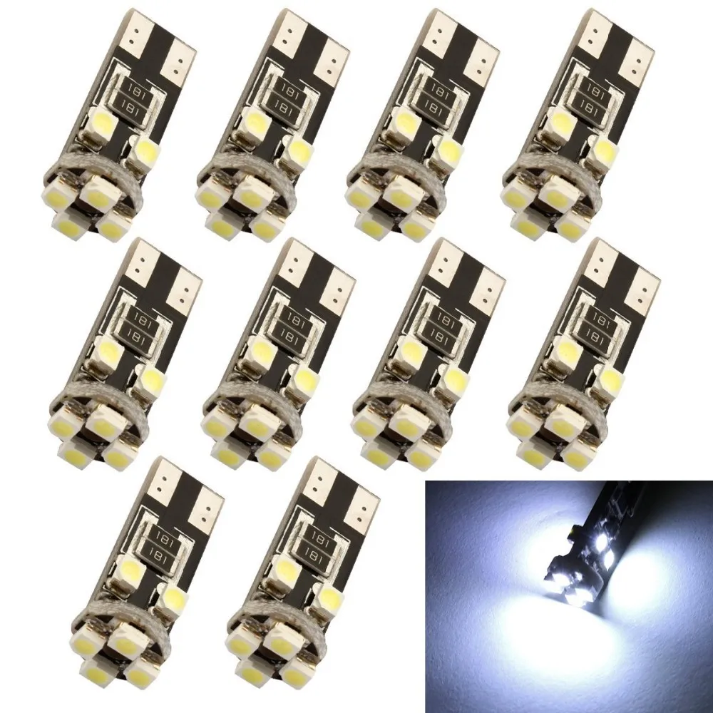 Комплект 10 шт. Автомобильные светодиодные лампы t10 w5w 194 Ночная подсветка 8 smd e 2835