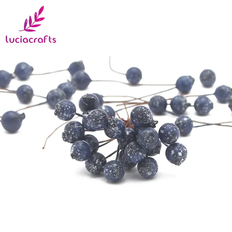 Lucia crafts 50 шт./лот Мини искусственные фруктовые ягоды искусственный гранат вишня