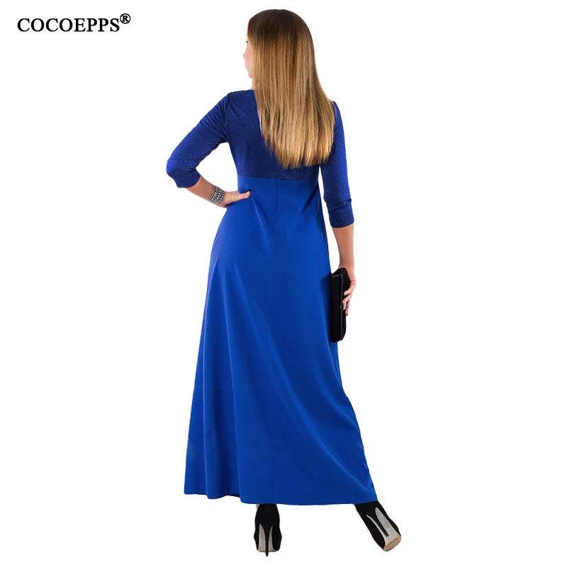 5XL 6XL 2018 большой Размеры s балахон длинное платье зимние Лоскутные Вечеринка