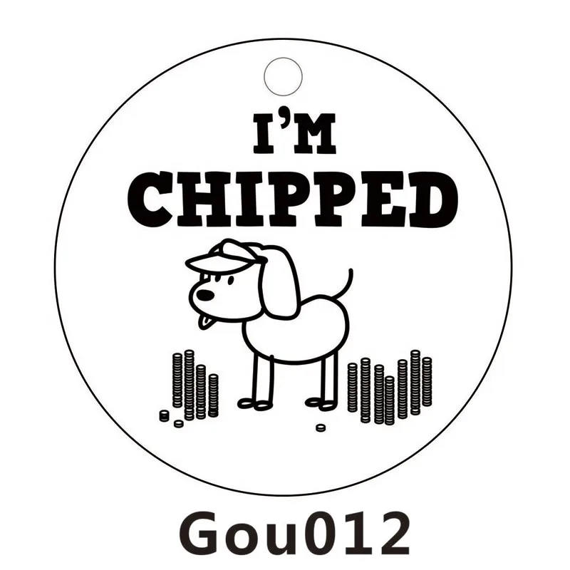ID Tags For Dog And Cat Round Pet ID Tags Personalized solid stainless steel pets in tags Pet Name+ tel Phone+ Sex - Цвет: gou012